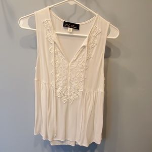 White Embroidered Top